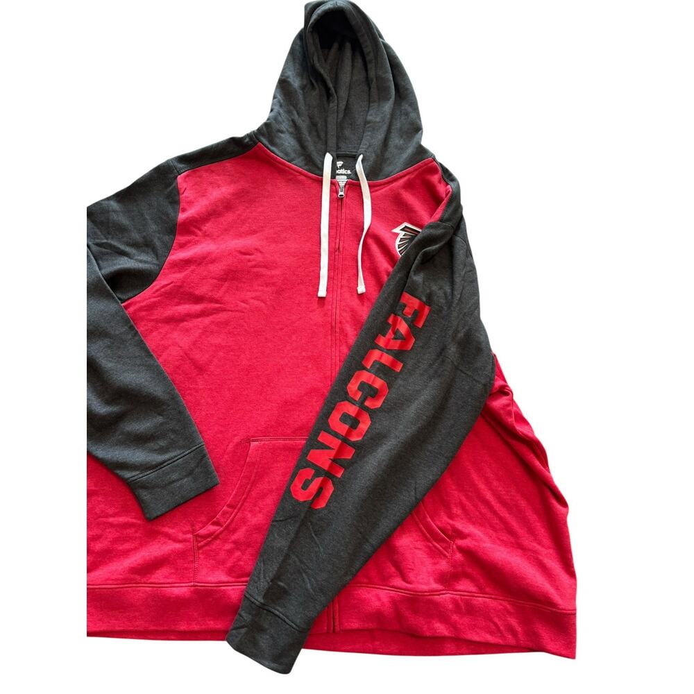 FANATICS NFL ATLANTA FALCON'S MENS ZIP-UP HOODIE NWT SIZE 5XL BIG & TALL - Picture 3 of 7